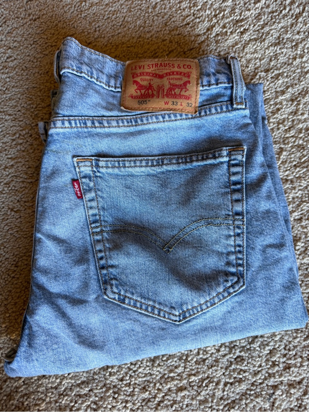 Levi's 505 Light Blue Straight Leg Men's Jeans